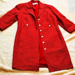 Red and White Coat Size 6